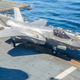 A F-35B from VMFA-211 prepares on the deck of USS Essex during Dawn Blitz 2017. US Navy photo